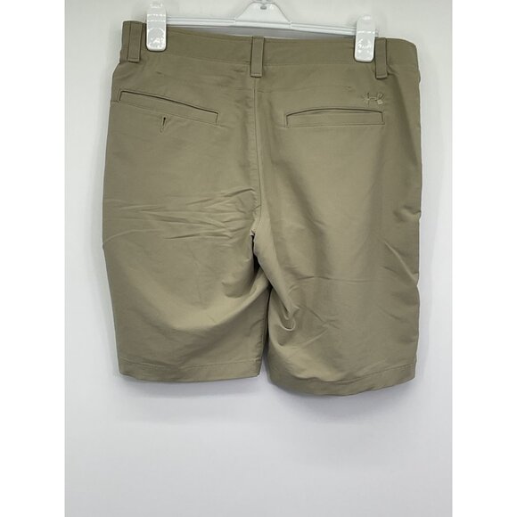 Under Armour Mens HeatGear Khaki Shorts Size 36 Loose Fit - Picture 9 of 9